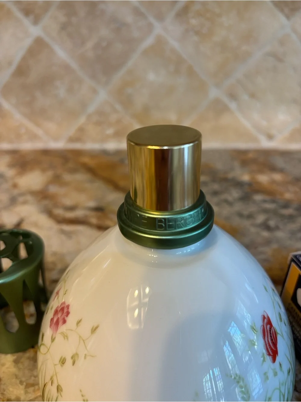 Vintage Lampe Berger Paris Haviland Limoges Floralies Pattern Fragrance Lamp